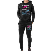 Just A Girl Who Loves Sharks Shirt Perfect Birthday Gift Hoodie & Jogger Set | Artistshot