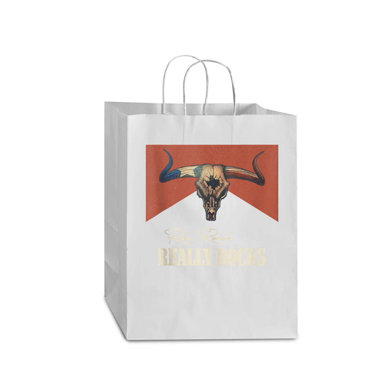 Ram Ranch Really Rocks Vintage Bull Skull Western Country Tank Top Mart Paper Bag -13 X 7 X 17 | Artistshot