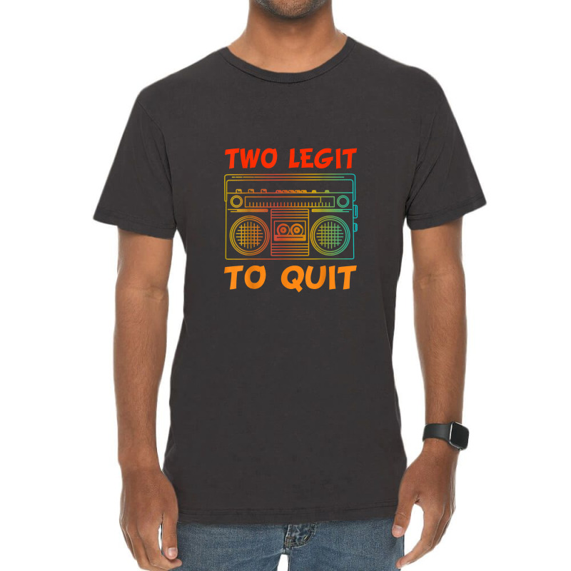 Two Legit To Quit Funny Hip Hop Theme 2nd Birthday Costume Vintage T-shirt | Artistshot