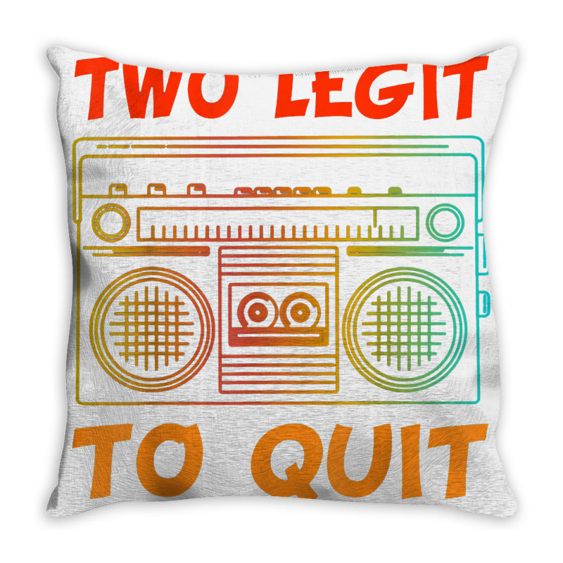 Two Legit To Quit Funny Hip Hop Theme 2nd Birthday Costume Throw Pillow | Artistshot