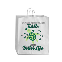 I Work Hard So My Turtle Can Have A Better Life Cute And Humor Gift Fo Queen Paper Bag - 16 X 6 X 19 1/4 | Artistshot