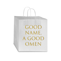 Latin Quote - Good Name, A Good Omen Star Paper Bag - 13 X 7 X 13 | Artistshot