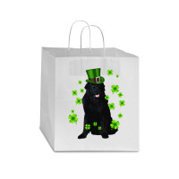 Dog Newfoundland St Patricks Day Puppy Animal Star Paper Bag - 13 X 7 X 13 | Artistshot