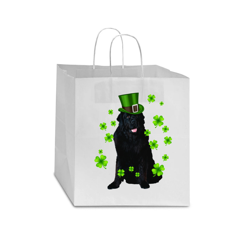 Dog Newfoundland St Patricks Day Puppy Animal Star Paper Bag - 13 X 7 X 13 | Artistshot