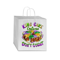 Mardi Gras King Cake Calories Don't Count Star Paper Bag - 13 X 7 X 13 | Artistshot