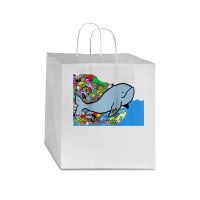 Blue Whale, Marine Sea Animal, Ocean Life, Surf, Art Work Raglan Baseb Star Paper Bag - 13 X 7 X 13 | Artistshot