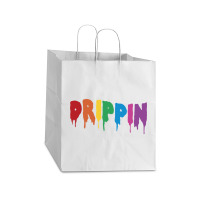 Drippin Colorful Rainbow Hip Hop Lovers Dripping Sauce Pullover Hoodie Take Out Paper Bag - 14 X 10 X 15 1/2 | Artistshot