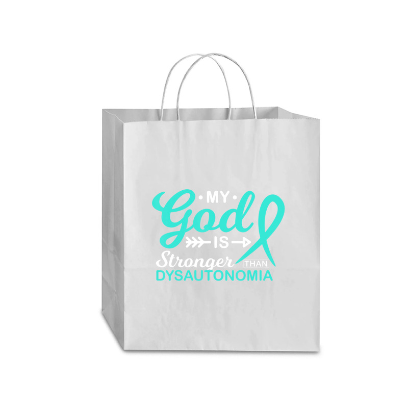 My God Is Stronger Than Dysautonomia Awareness Warrior Traveler Paper Bag -13 X 6 X 15 3/4 | Artistshot