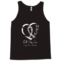 White Ribbon Faith Hope Love Support Lung Cancer Awareness Tank Top | Artistshot