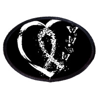 White Ribbon Faith Hope Love Support Lung Cancer Awareness Oval Patch | Artistshot