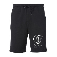 White Ribbon Faith Hope Love Support Lung Cancer Awareness Fleece Short | Artistshot