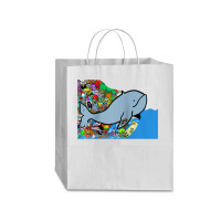 Blue Whale, Marine Sea Animal, Ocean Life, Surf, Art Work Raglan Baseb Traveler Paper Bag -13 X 6 X 15 3/4 | Artistshot