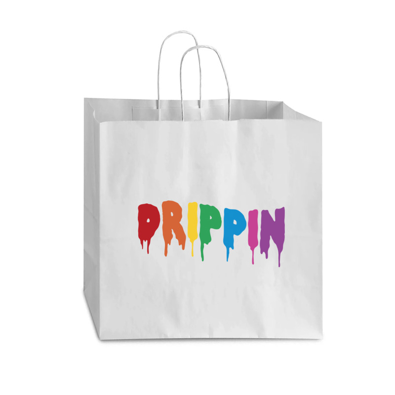 Drippin Colorful Rainbow Hip Hop Lovers Dripping Sauce Pullover Hoodie Vogue Paper Bag - 16 X 6 X 12 | Artistshot