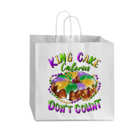 Mardi Gras King Cake Calories Don't Count Vogue Paper Bag - 16 X 6 X 12 | Artistshot