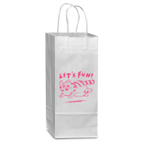 Let's Fun! Pink Wine Paper Bag - 5 1/2 X 3 1/4 X 13 | Artistshot