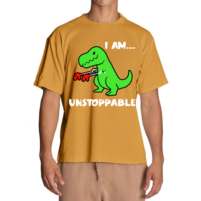 Dinosaur I Am Unstoppable Christmas Urban Heavy T-shirt | Artistshot