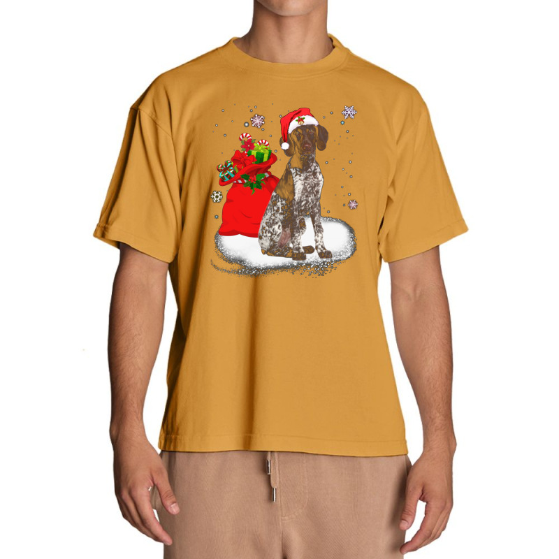 Christmas Santa German Shorthaired Pointer Urban Heavy T-shirt | Artistshot