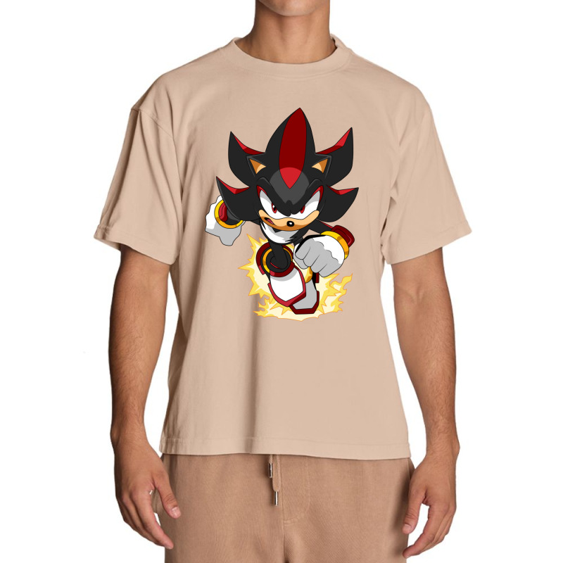 Black Super Hedgehog Running Forward Urban Heavy T-shirt | Artistshot