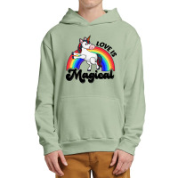 Love Is Magical Unicorn Urban Pullover Hoodie | Artistshot