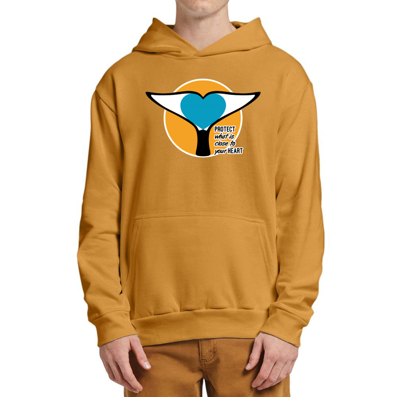 Whale Tail Heart  Protect Urban Pullover Hoodie | Artistshot