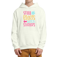 Still Plays With Stickers Urban Pullover Hoodie | Artistshot