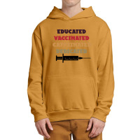 Educated Vaccinated Caffeinated Dedicated Urban Pullover Hoodie | Artistshot