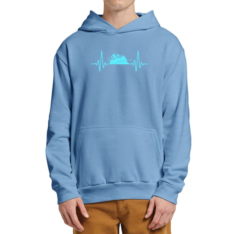 Rafting Heartbeat | Adventure Rafting Urban Pullover Hoodie | Artistshot