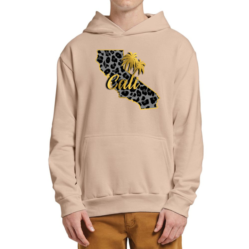 California Map Gold Urban Pullover Hoodie | Artistshot