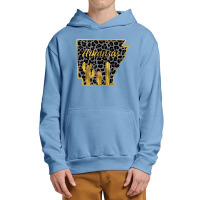 Arkansas Map Gold Urban Pullover Hoodie | Artistshot