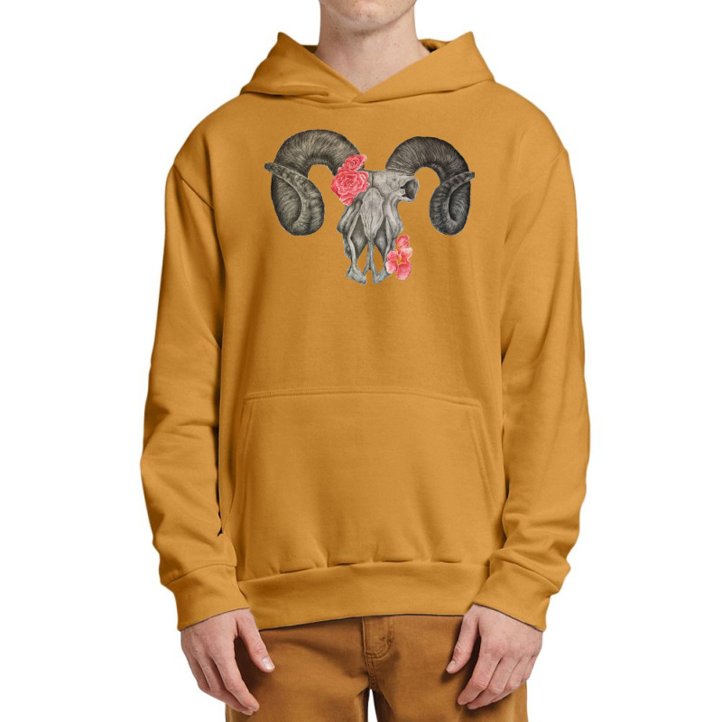 Ram Skull Urban Pullover Hoodie by Phebe | Artistshot