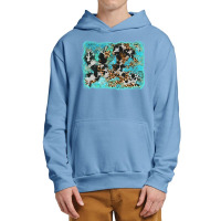 Turquoise Cowhide Leopard Background Urban Pullover Hoodie | Artistshot