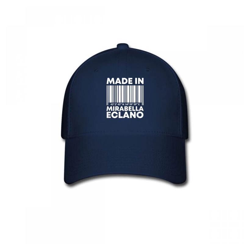 Made In Mirabella Eclano Barcode T Shirt Baseball Cap | Artistshot