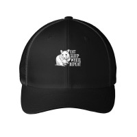 Eat Sleep Wheel Repeat Hamster Lovers Cute And Funny Design Premium Mesh Cap | Artistshot