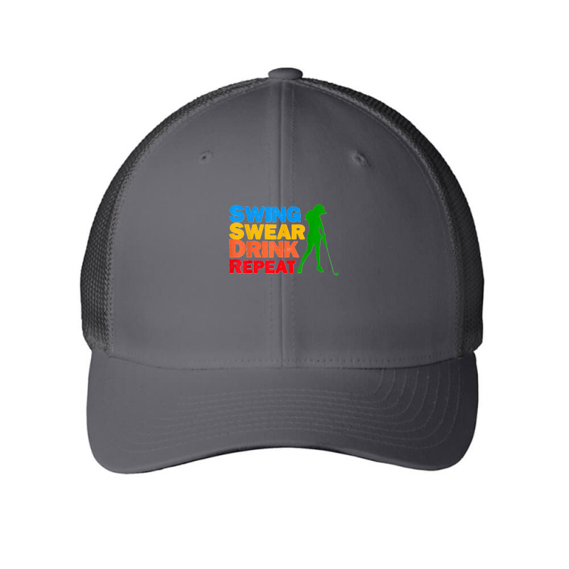 Swing Swear Drink Repeat Love Golf Mesh Cap | Artistshot