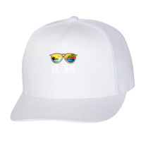 Aloha Hawaii Hawaiian Island Sunglasses Palm Trees Beach T Shirt Trucker Cap | Artistshot