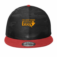 Halloween T  Shirti´m Just Here For The Boos Ghost Orange Color Text Camo Snapback | Artistshot