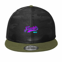 Womens Freestyle Music Retro Script Lettering Love The 80s Gifts Men Camo Snapback | Artistshot