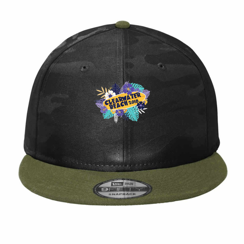 Vintage Clearwater Beach Family Vacation 2018 Florida Camo Snapback by WirtzRichard | Artistshot