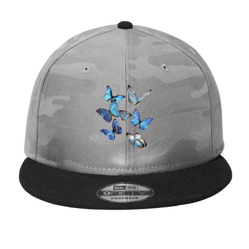 Blue Morpho Butterfly Swarm Lepidoptera Entomology Camo Snapback by AntoineDesign | Artistshot