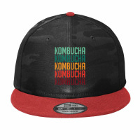 Kombucha Vintage Fermented Tea Fermentation Scoby Camo Snapback | Artistshot