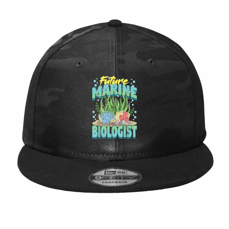 Future Marine Biologist Ocean Life Marine Biology Student Camo Snapback | Artistshot