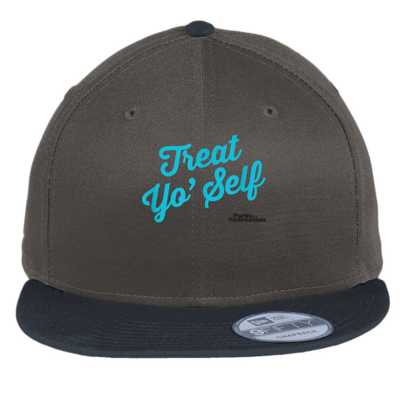 Parks And Recreation Treat Yo' Self T Shirt Flat Bill Snapback Cap by BrunkeMiaysia | Artistshot