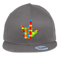 Asl Love Sign Language Autism Gift Awareness Support T Shirt Flat Bill Snapback Cap | Artistshot