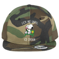 Lick Me Until Ice Cream Flat Bill Snapback Cap | Artistshot