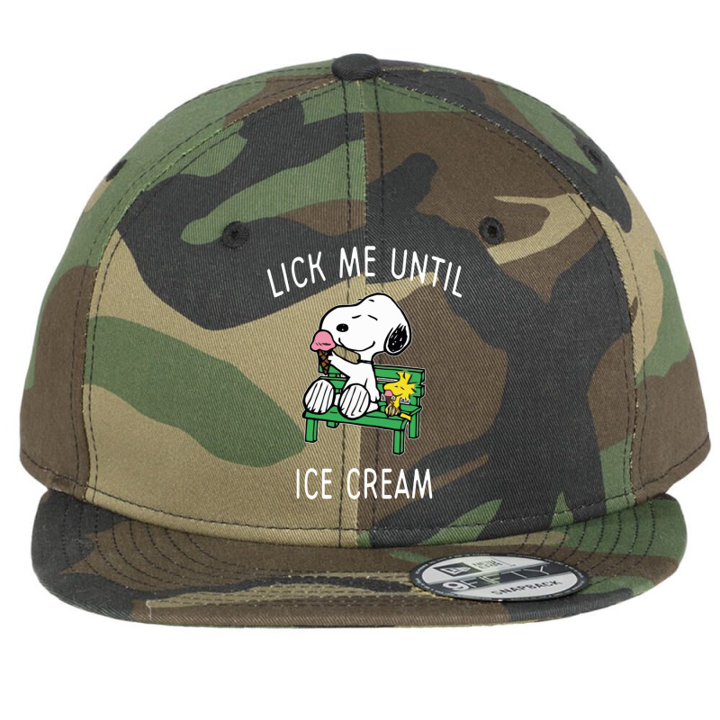 Lick Me Until Ice Cream Flat Bill Snapback Cap by joroknowae | Artistshot