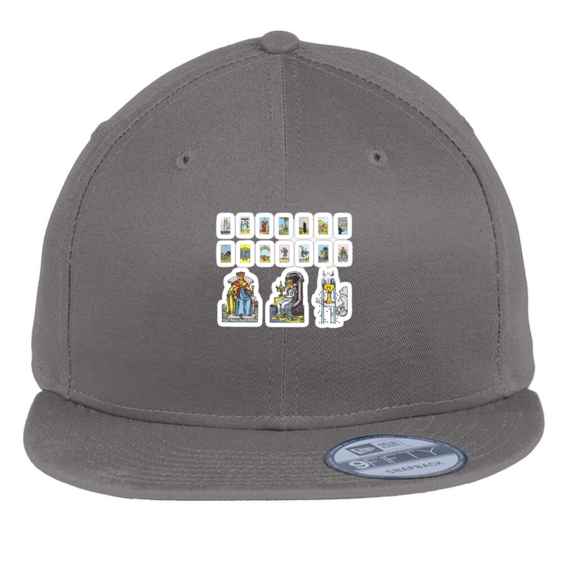 Tarot Card Sticker Set Major Arcana The Hermit Eleven Piece Pack 45474 Flat Bill Snapback Cap | Artistshot