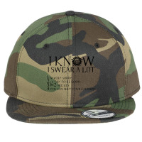 I Know I Swear A Lot  Black Ver Super Natural Flat Bill Snapback Cap | Artistshot