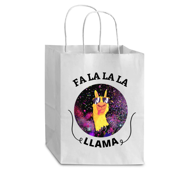 Fa La La La Llama Cub Paper Bag - 8 X 4 1/2 X 10 1/4 | Artistshot