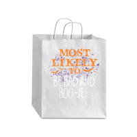 Most Likely To Halloween Be Bad And Boo Jee Matching T Shirt Debie Paper Bag - 10 X 5 X 13 | Artistshot