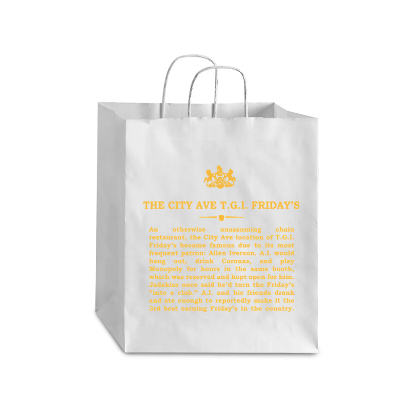 Real Historical Philadelphia - The City Ave Tgi Friday's Debie Paper Bag - 10 X 5 X 13 | Artistshot